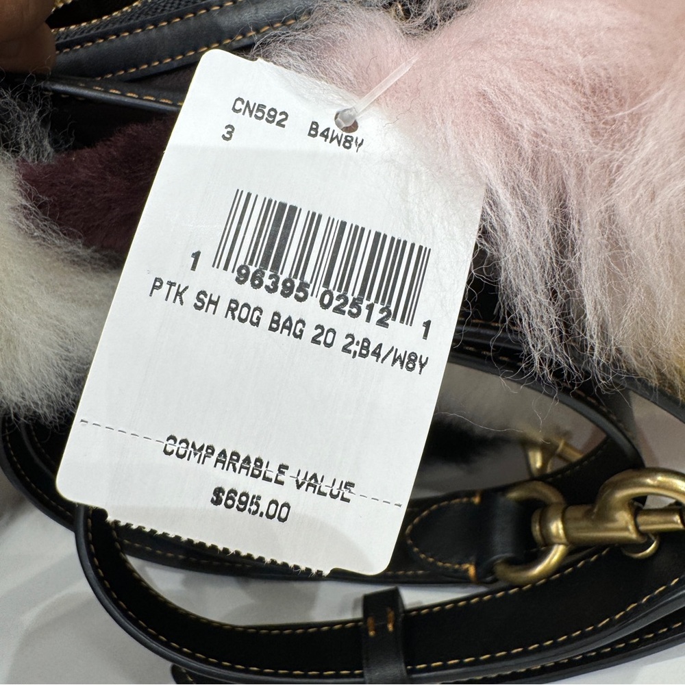 Coach Multicolor Patchwork Fur Shoulder Bag - Picture 10 of 14